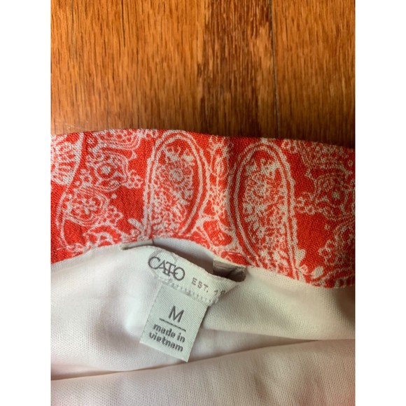 Cato Orange Floral Short Sleeve Shift Dress Size M - Picture 3 of 3